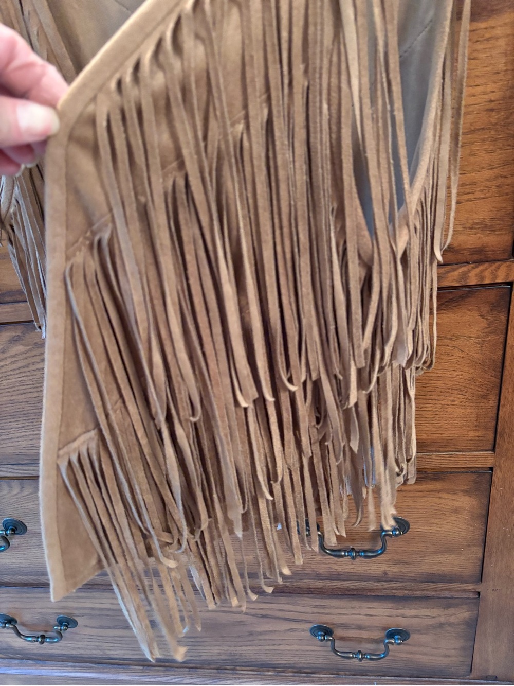 Abercrombie Women Fringe Suede Like Vest - Picture 5 of 5